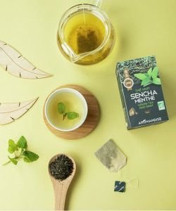 Thé Sencha Menthe BIO, 18 sachets